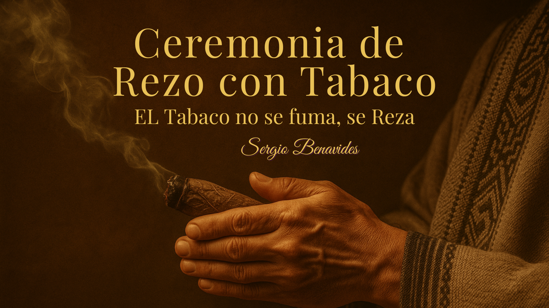 Ceremonia de rezo con tabaco